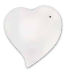 Tierurne Herz mit Swarovski, weiss