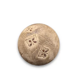 Tierurne in Steinoptik mit roten Schmetterlinge